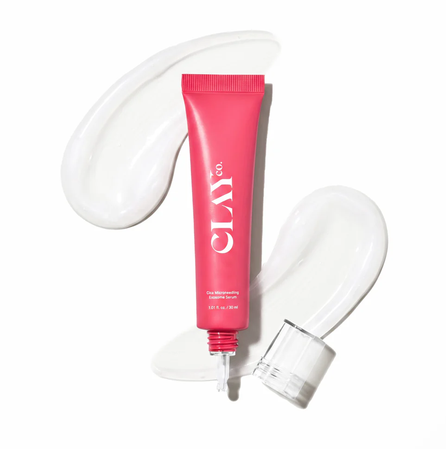 ClayCo Cica Microneedling Exosome Serum 30ml bottle, a Centella Asiatica and spicule delivery serum